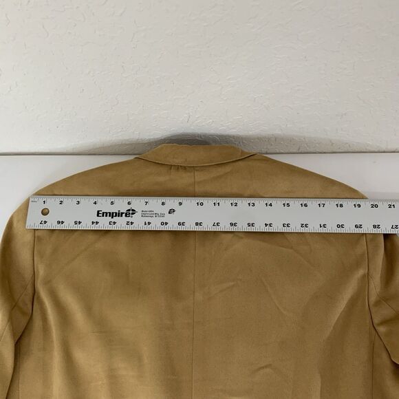 Polo University Club Ralph Lauren Blazer 43 Reg Tan Faux Suede Sport Coat Jacket - Picture 12 of 13